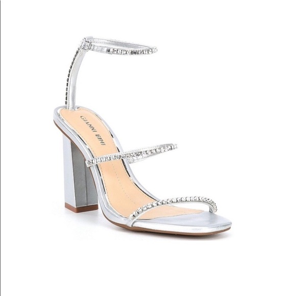 NIB Gianni Bini silver rhinestone sandals sz7 - Picture 1 of 5